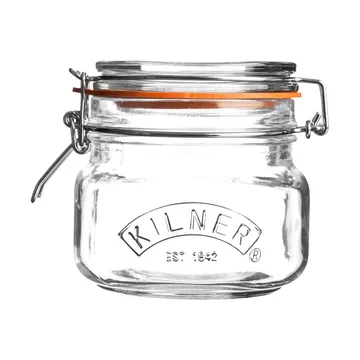 Kilner neliönmuotoinen säilykepurkki salpalla - Kirkas, 0,5 l - Kilner