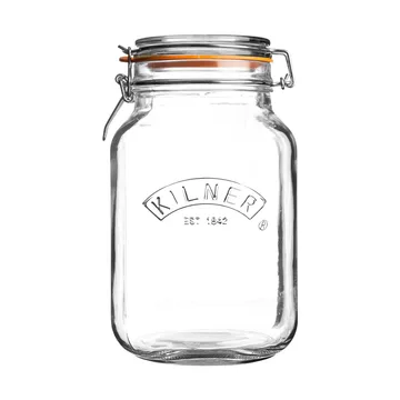 Kilner neliönmuotoinen säilykepurkki salpalla - Kirkas, 1,5 l - Kilner