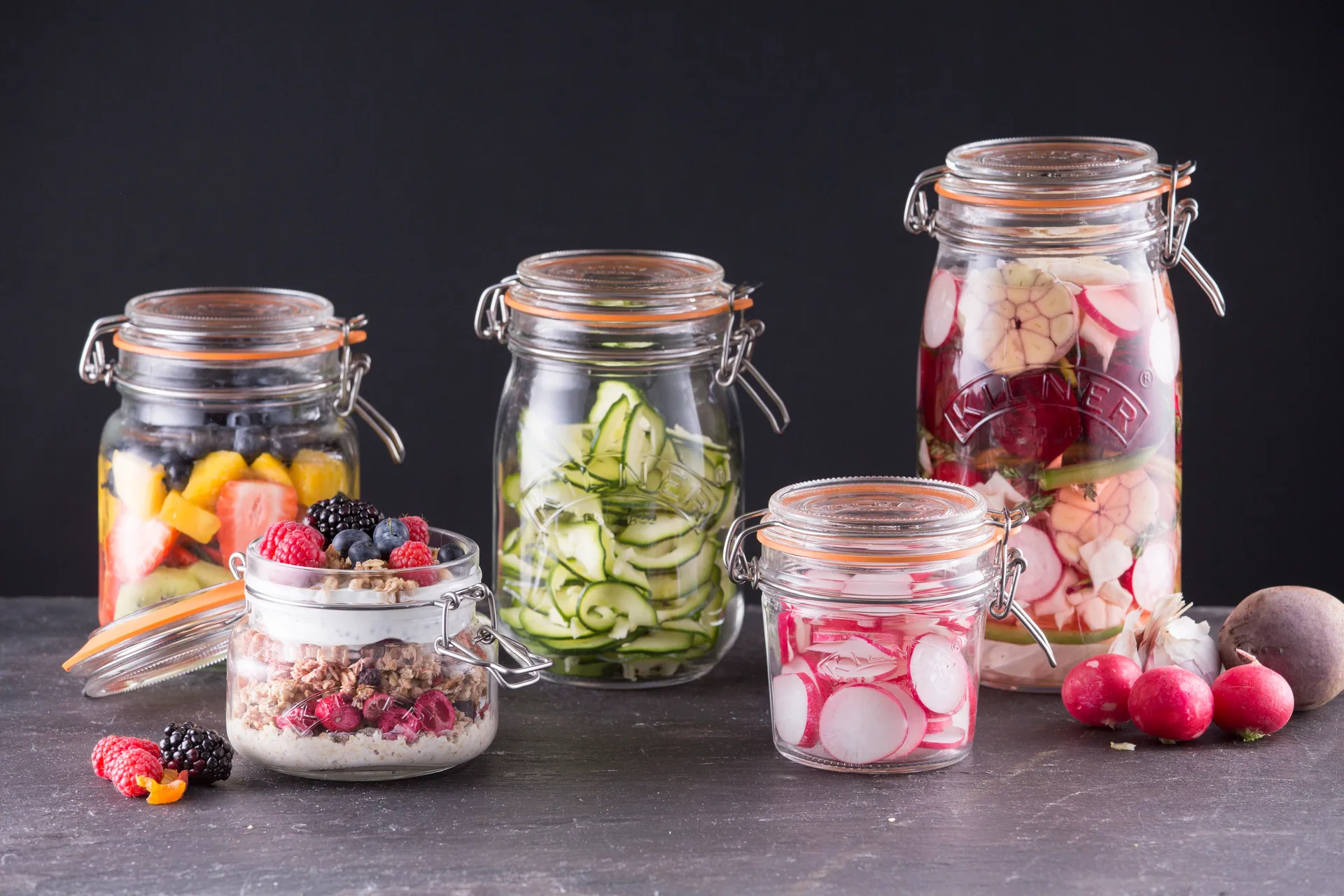 Kilner pyöreä purkki salpalla, Kirkas, 2 l Kilner