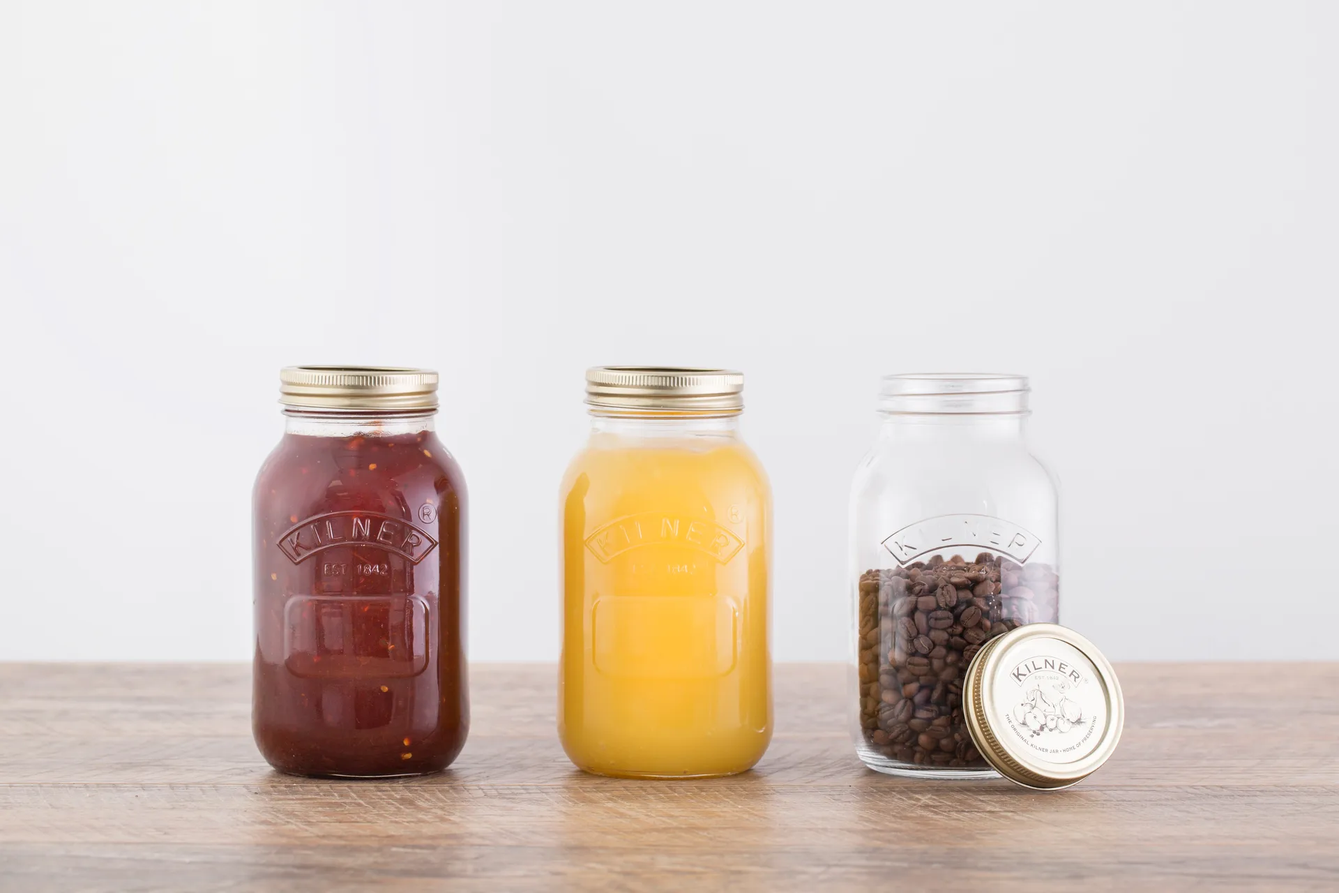 Kilner pyöreä säilöntäpurkki, Kirkas kulta, 1 l Kilner