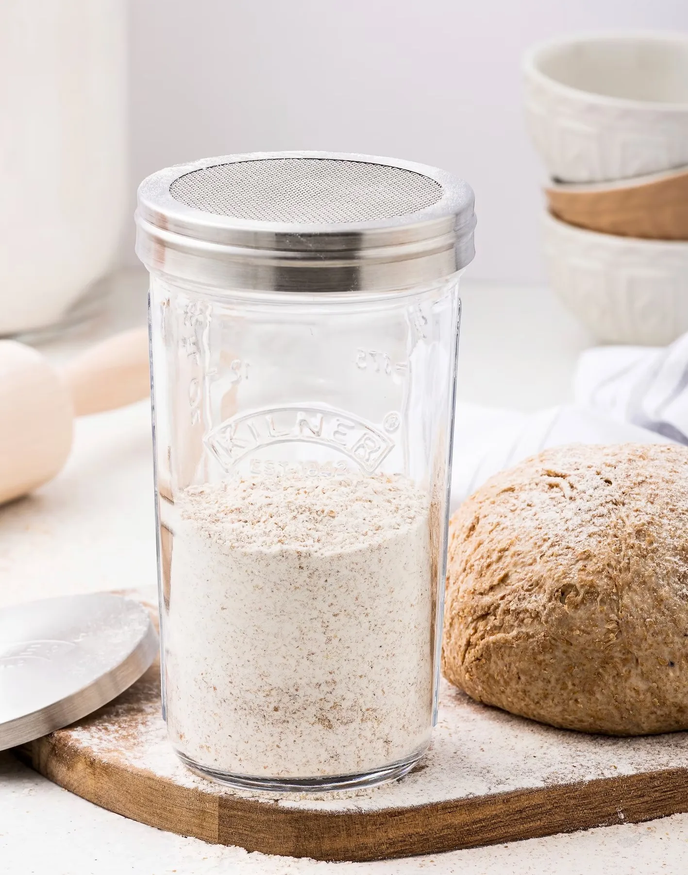 Kilner siiviläpurkkisetti, Kirkas ruostumaton teräs, 0,5 l Kilner