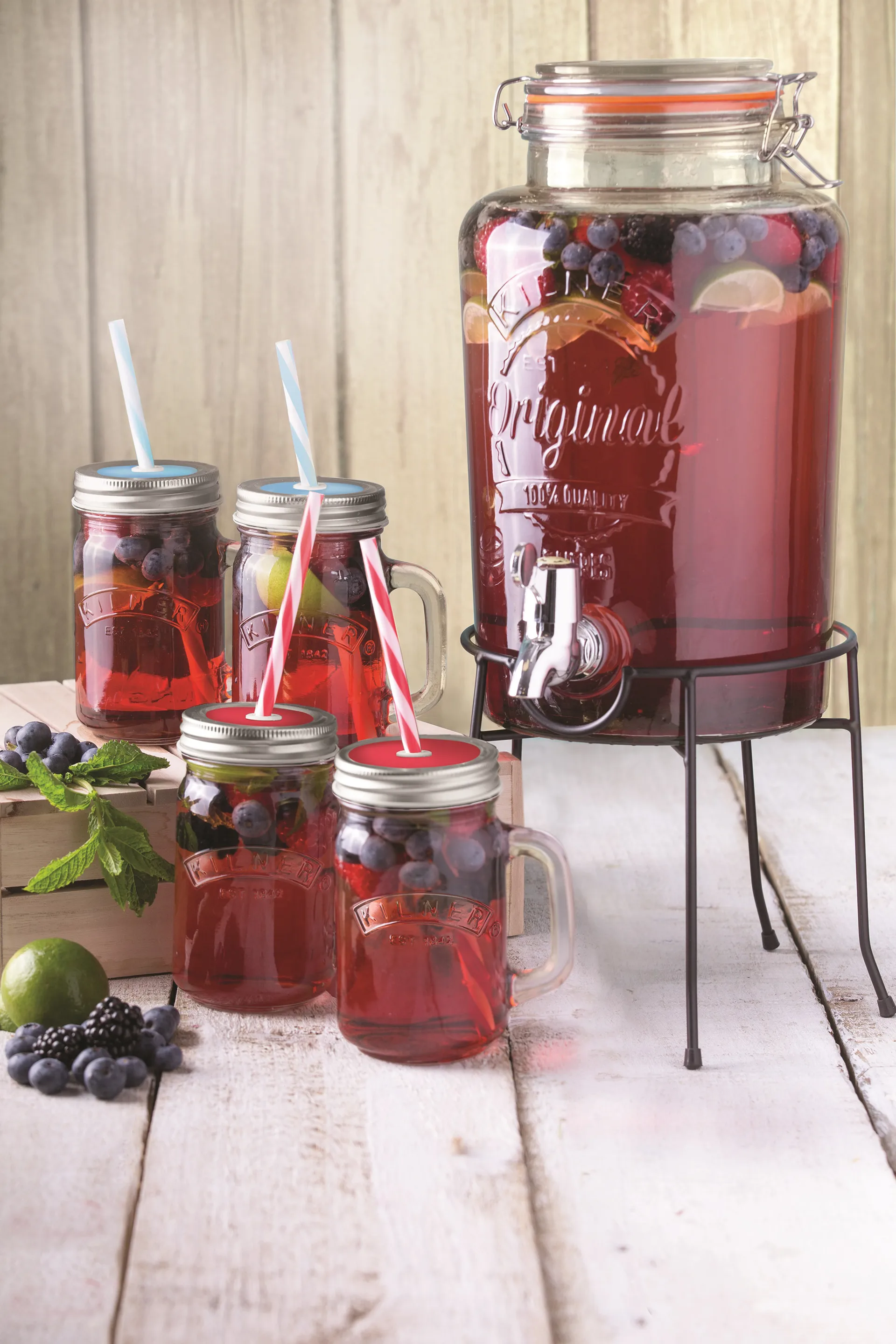 Kilner teline juoma-annostelijalle, Musta Kilner