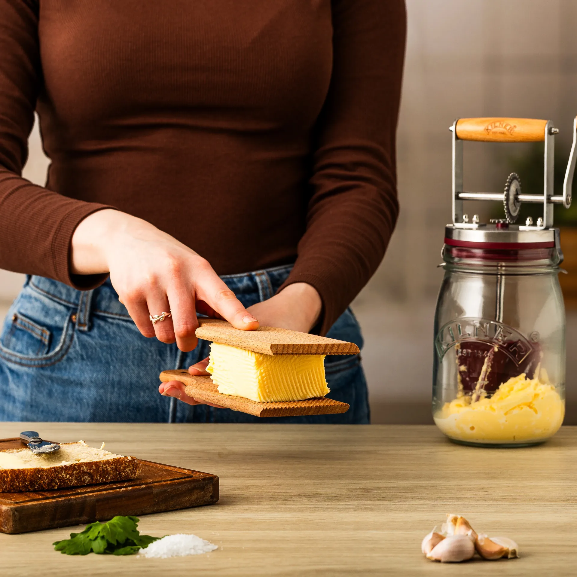Kilner voiveitsi, Vaalea puu, 2-pack Kilner