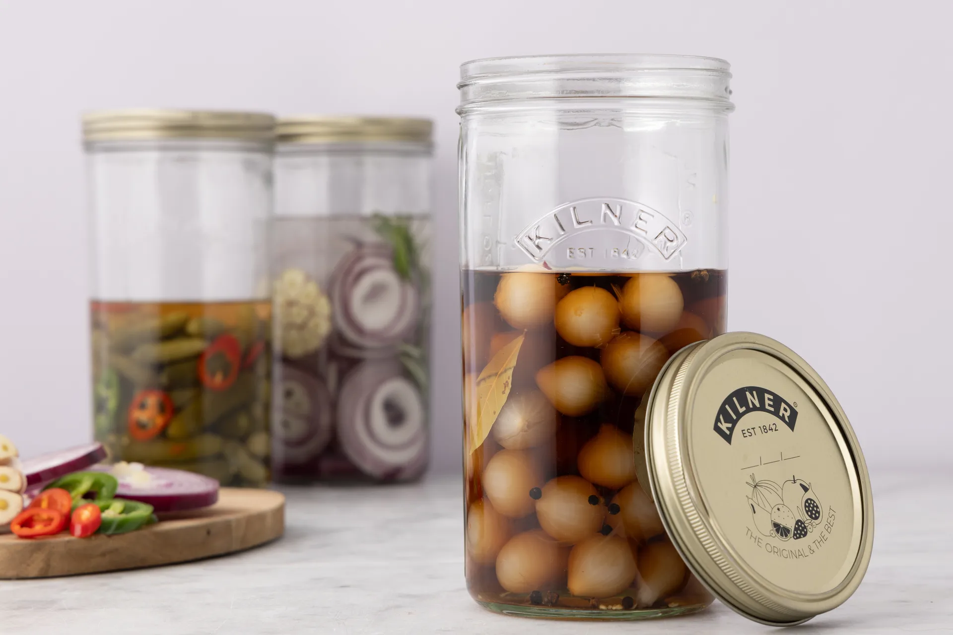 Kilner WIDE säilöntäpurkki, Kirkas kulta, 1 l Kilner