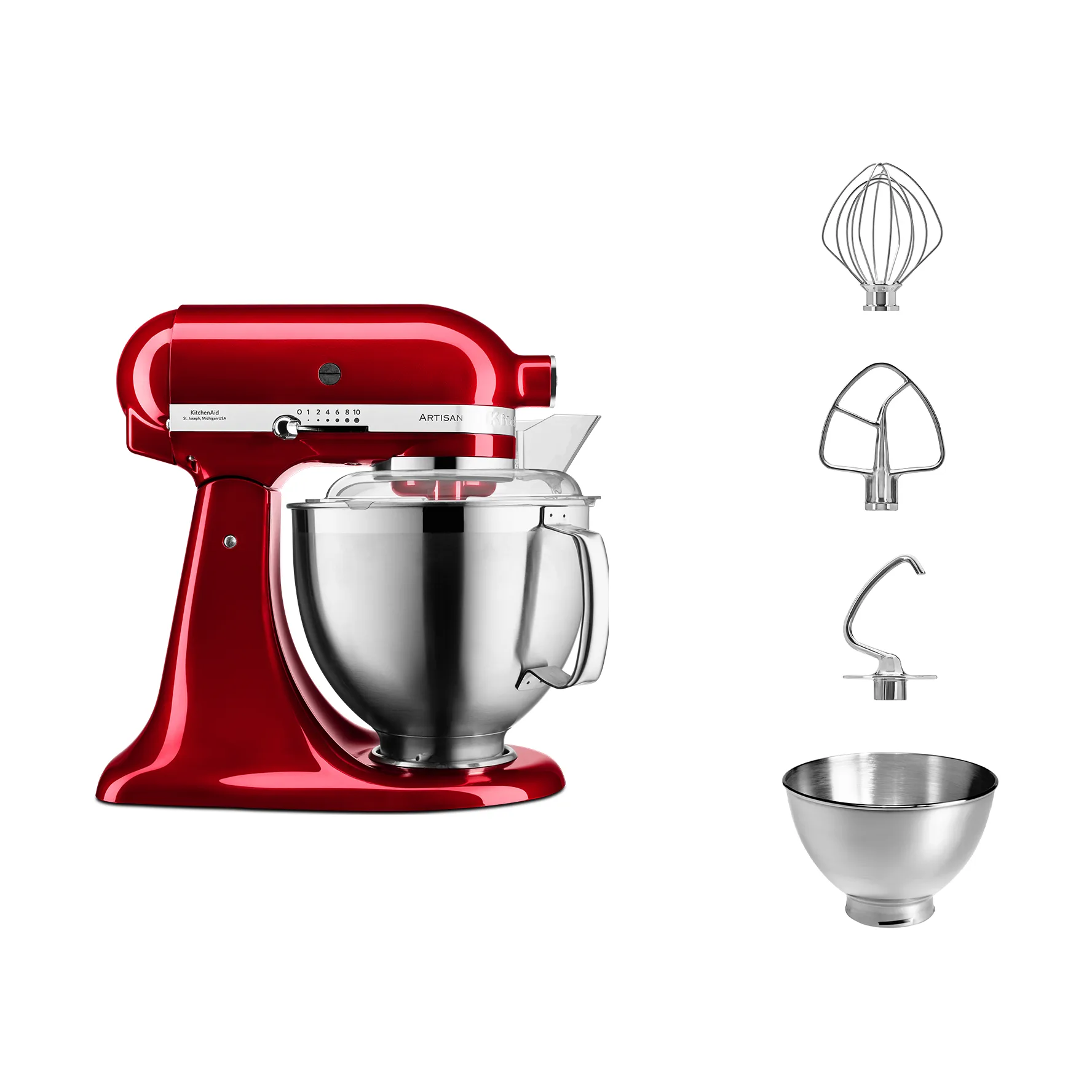 Artisan 5KSM185 keittiökone premium 4,8 L, Candy apple KitchenAid