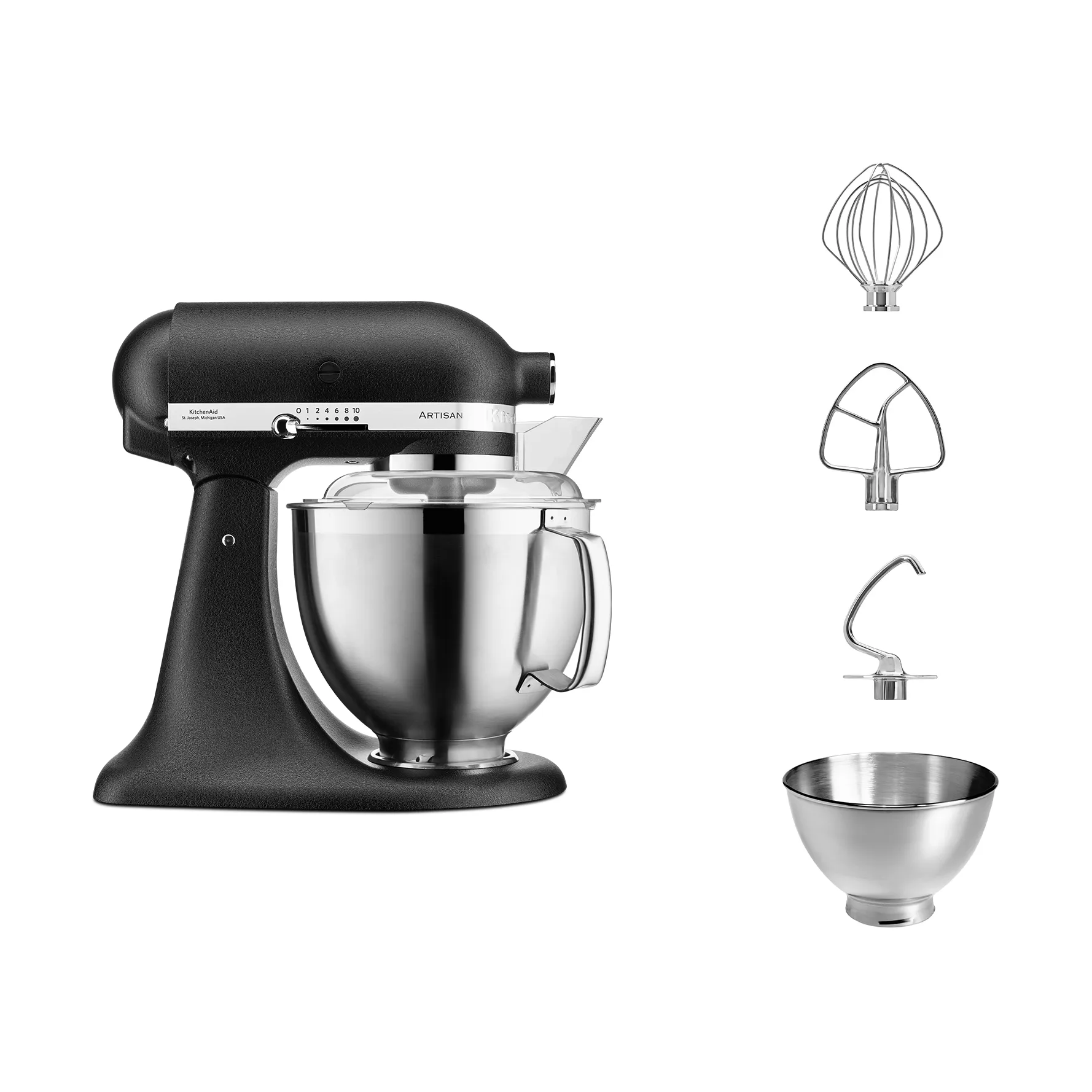 Artisan 5KSM185 keittiökone premium 4,8 L, Cast iron black KitchenAid