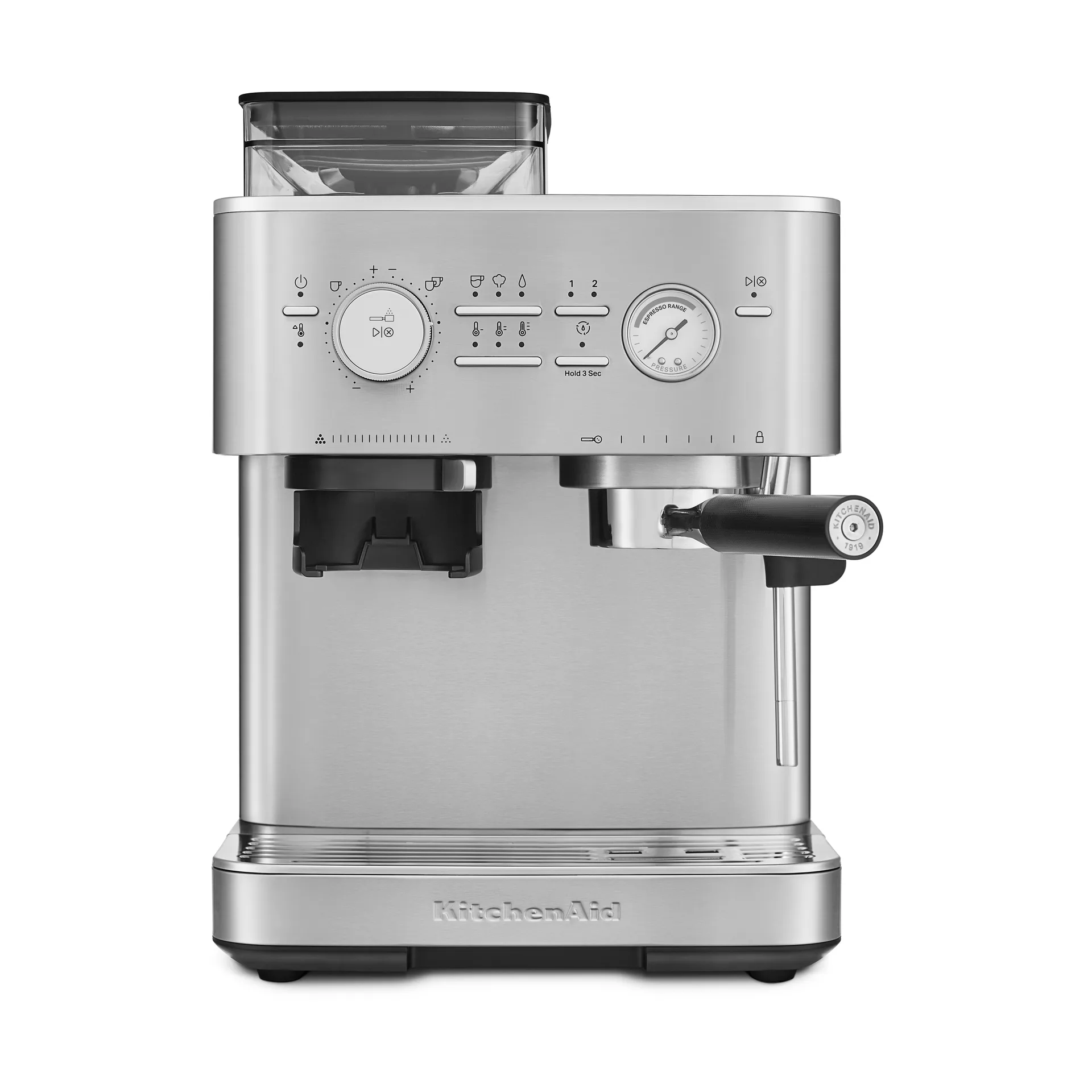KitchenAid puoliautomaattinen espressokone jauhimella, Ruostumaton teräs KitchenAid
