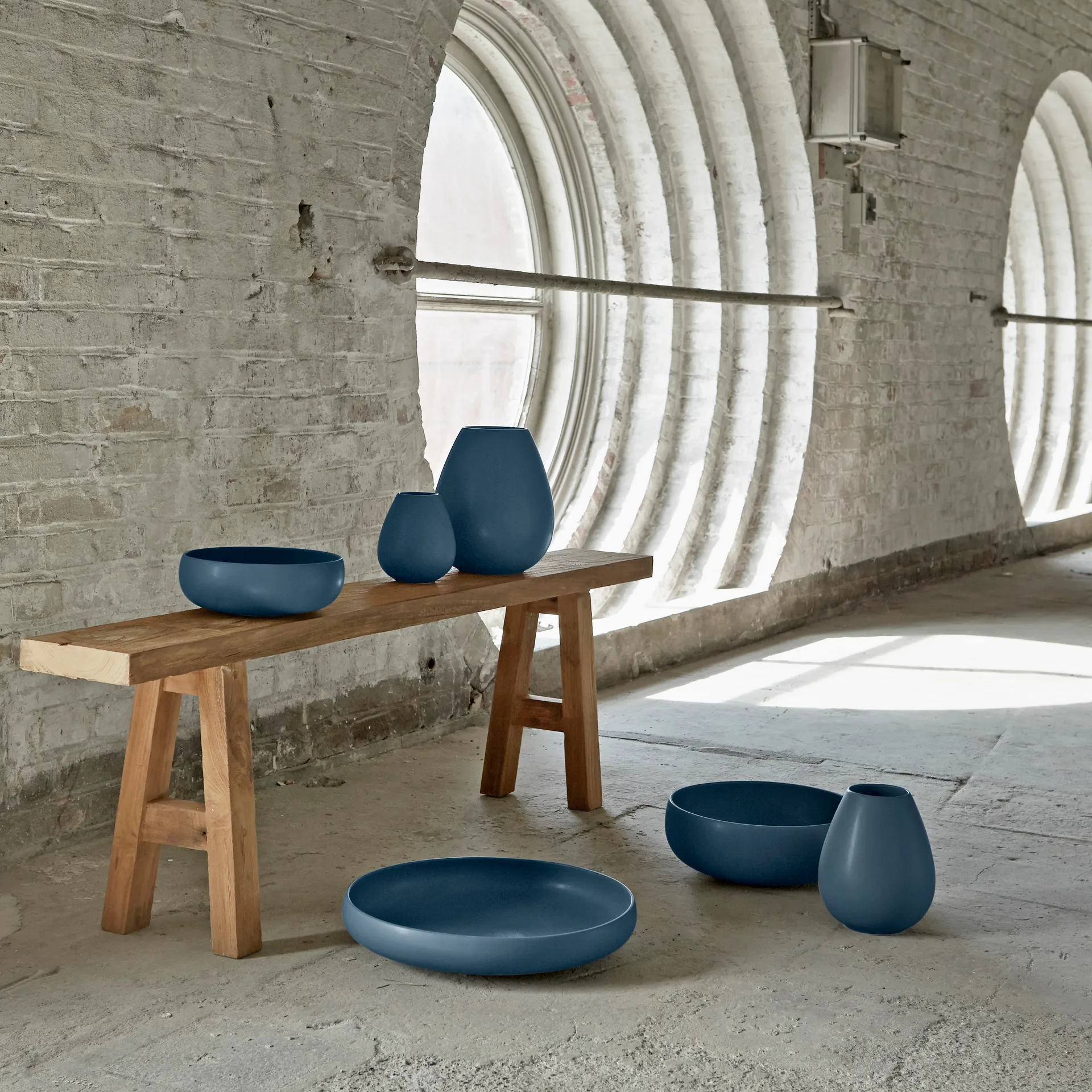 Earth kulho 30 cm, Sininen Knabstrup Keramik