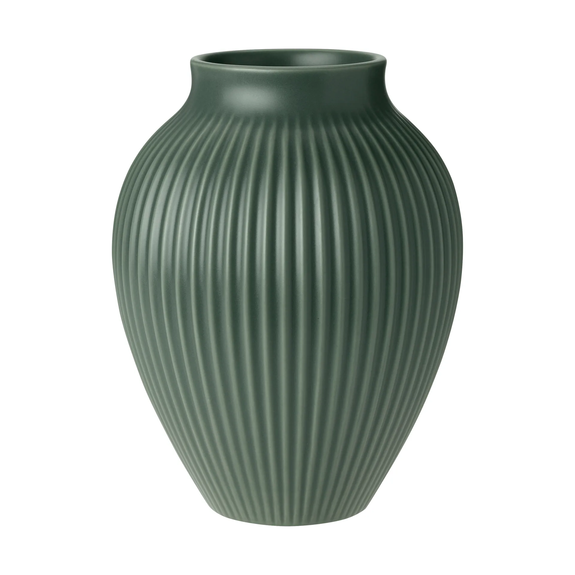 Knabstrup maljakko ripple matta celadon green, 20 cm Knabstrup Keramik
