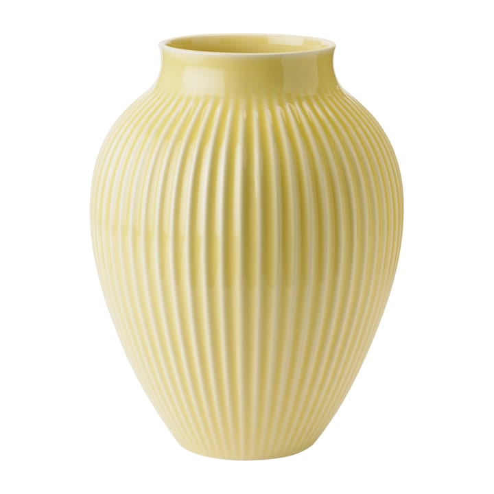 Knabstrup maljakko uritettu 27 cm, Keltainen Knabstrup Keramik