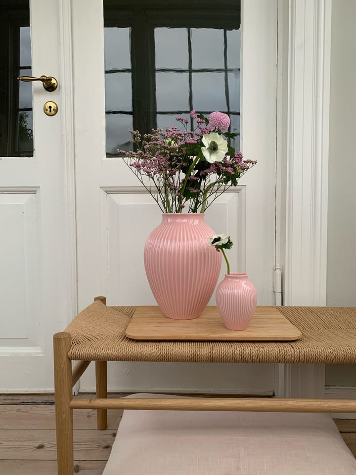 Knabstrup maljakko uritettu 27 cm, Vaaleanpunainen Knabstrup Keramik