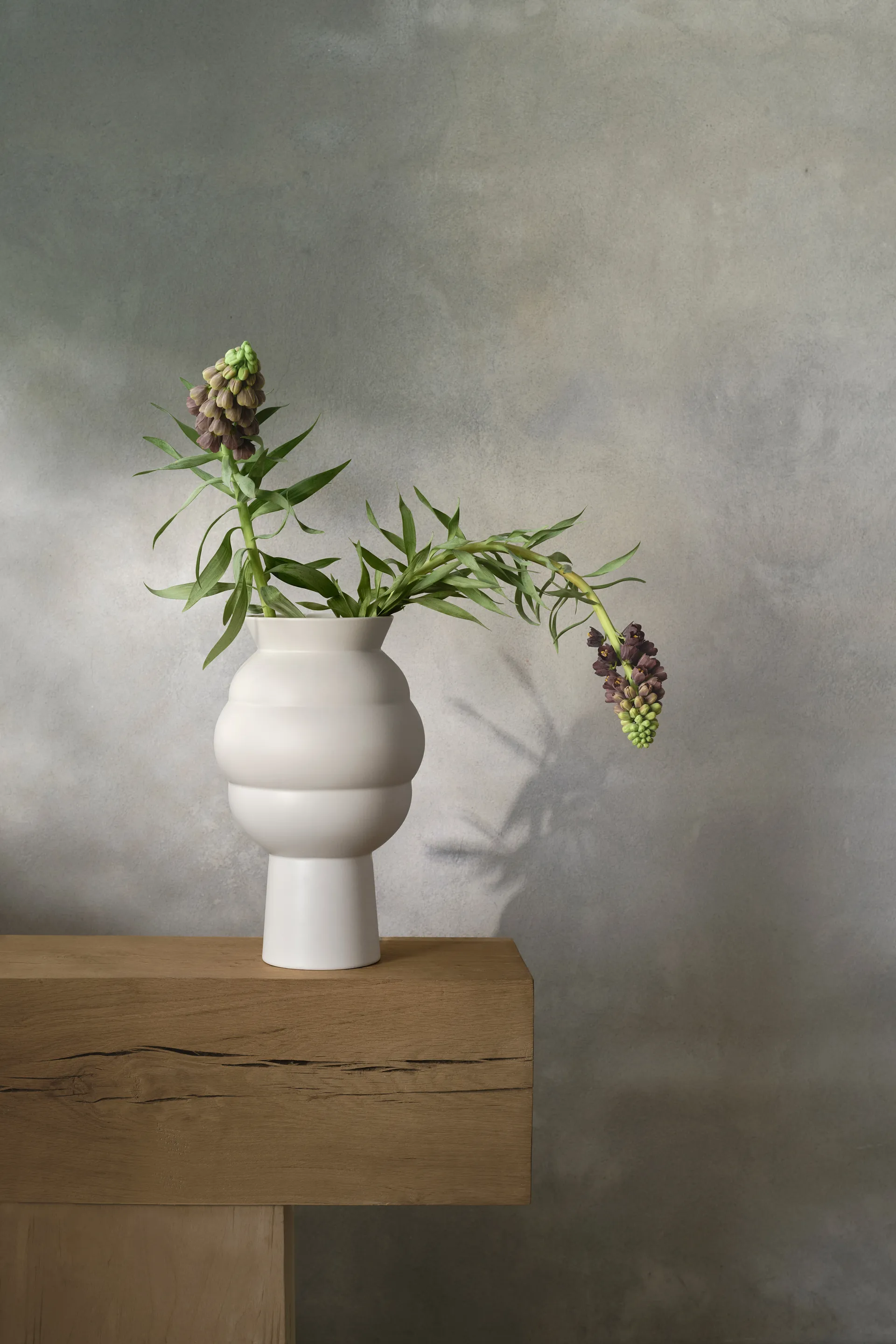 Tortus Archie vaasi No4 37 cm, Valkoinen Knabstrup Keramik