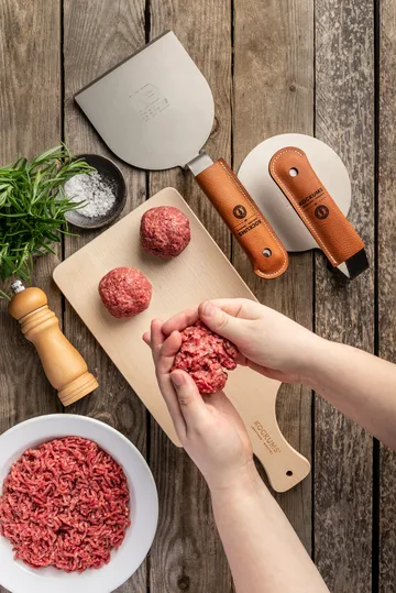 Hampurilaispihvipuristin grillilastalla - Neopreenikädensijalla - Kockums Jernverk