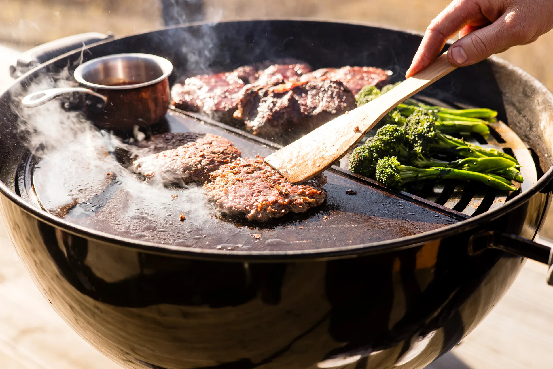 Kockums-paistolevy, Musta, puolipyöreä, 55 cm Kockums Jernverk
