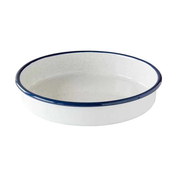 Kockums uunivuoka - Kockums white-sininen, pyöreä, Ø28 cm - Kockums Jernverk