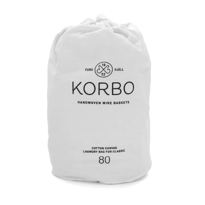 Pyykkisäkki Korbo koriin, valkoinen 80 l KORBO