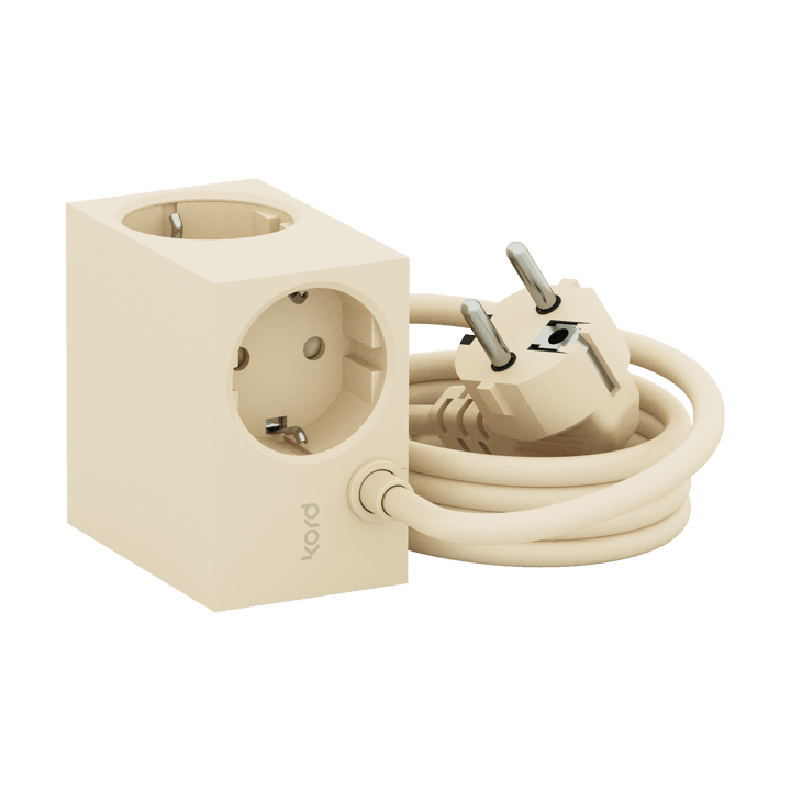 Cuboid haaroituspistorasia 2 m - Pearled Ivory - Kord