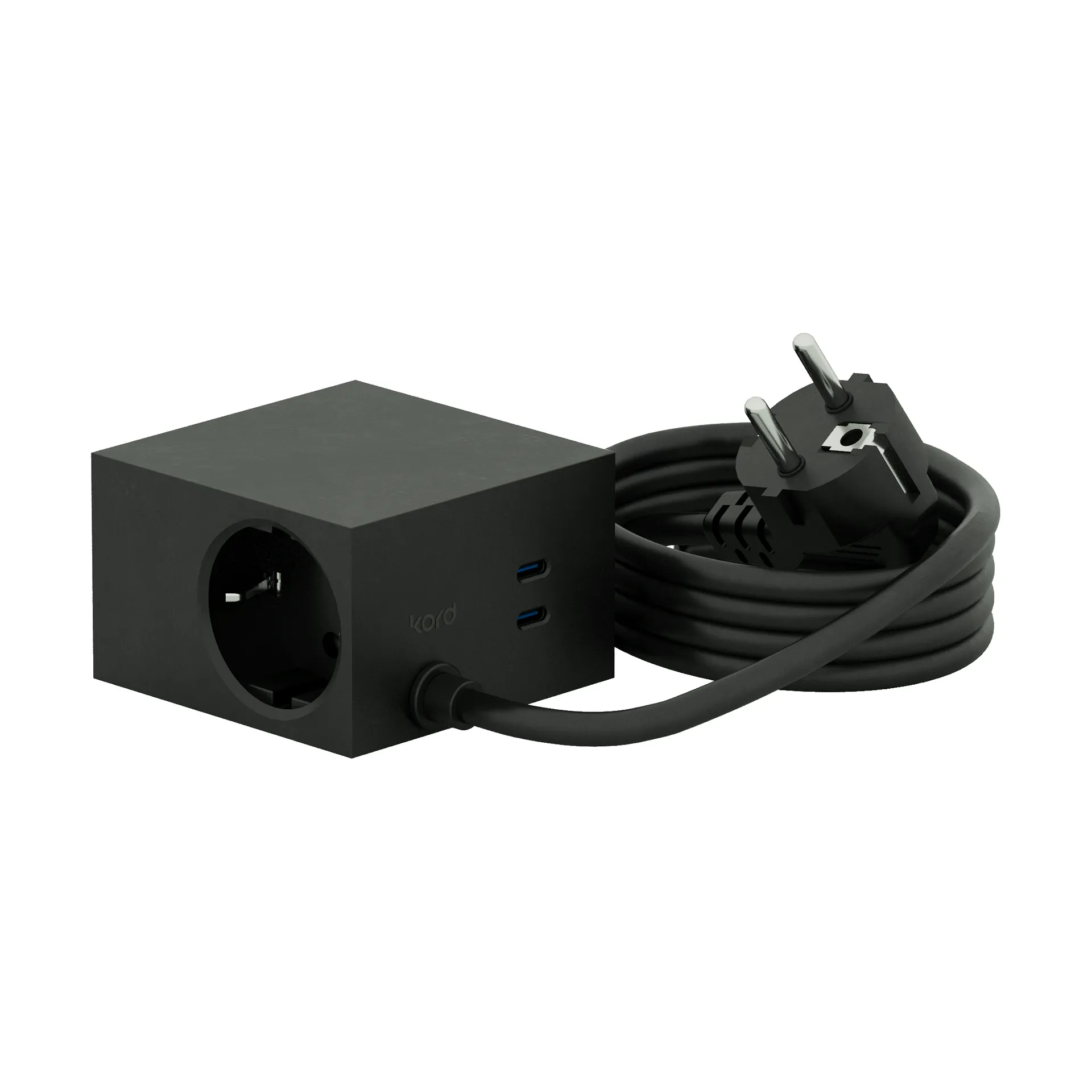 Cuboid+ haaroituspistorasia USB-C 30W 2 m, Black Kord