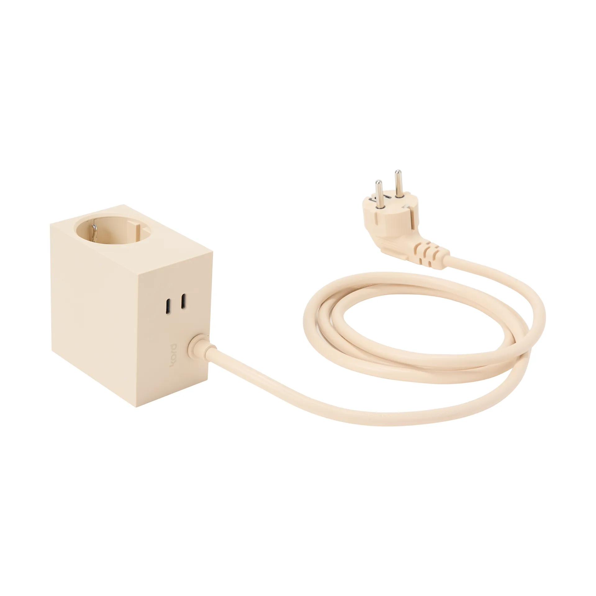 Cuboid+ haaroituspistorasia USB-C 30W 2 m, Pearled Ivory Kord