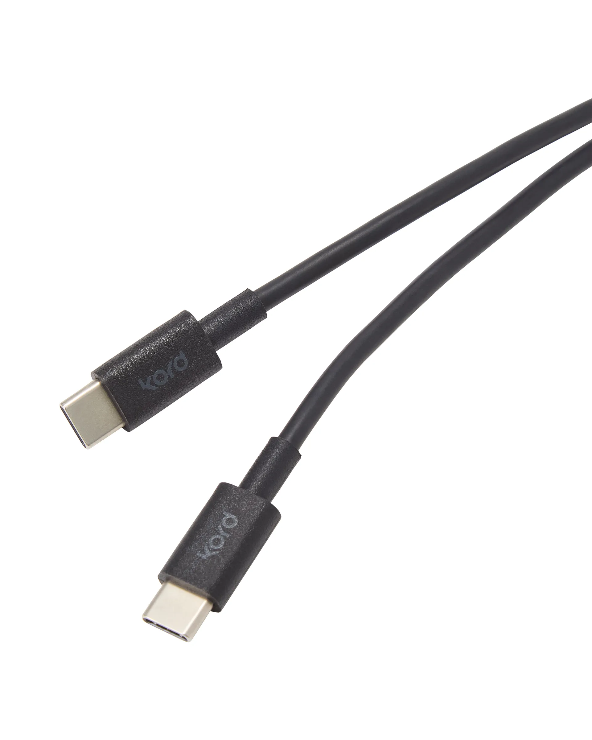 Kord USB-C - USB-C latauskaapeliin 1,8 m, Black Kord