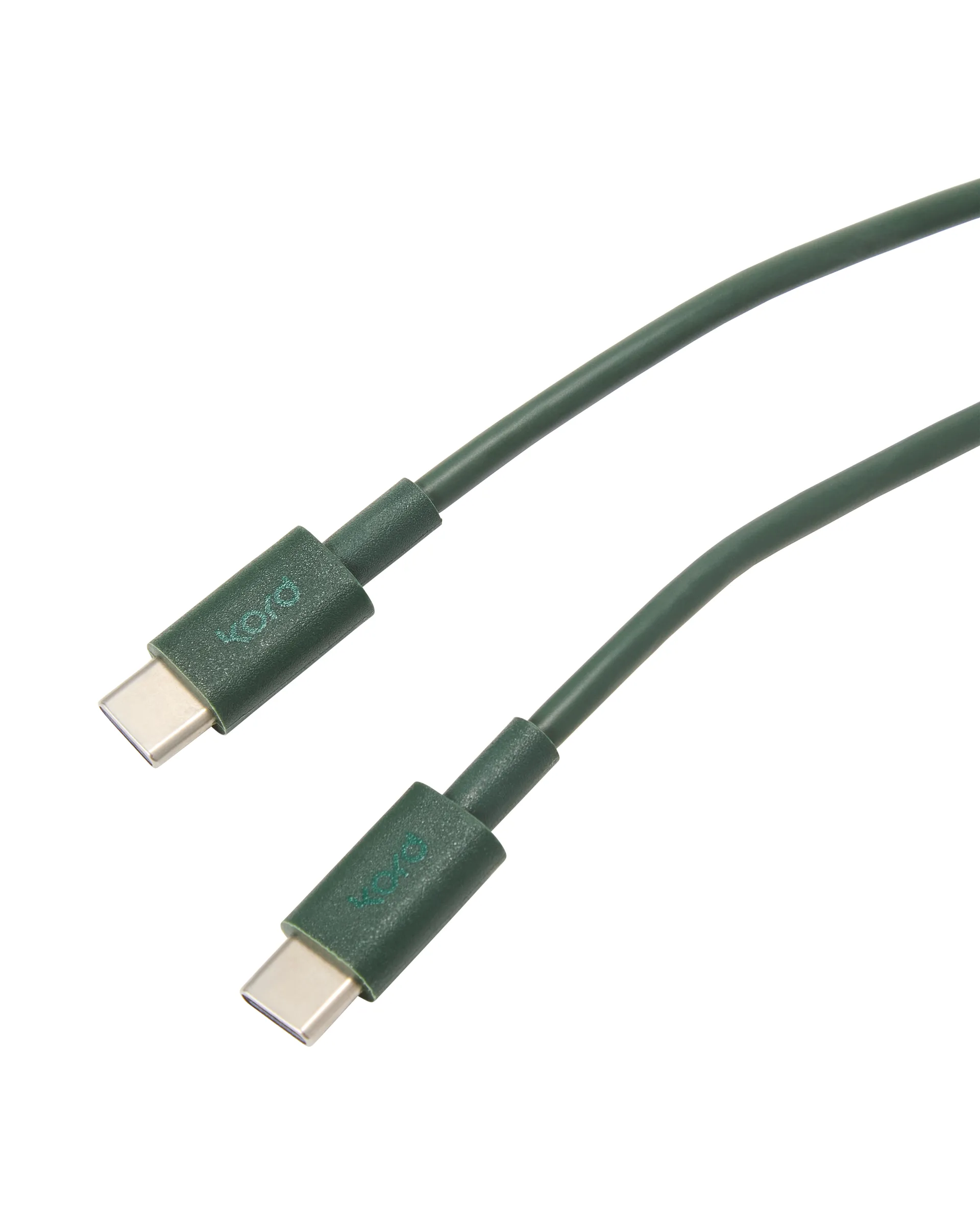 Kord USB-C - USB-C latauskaapeliin 1,8 m, Dark Green Kord