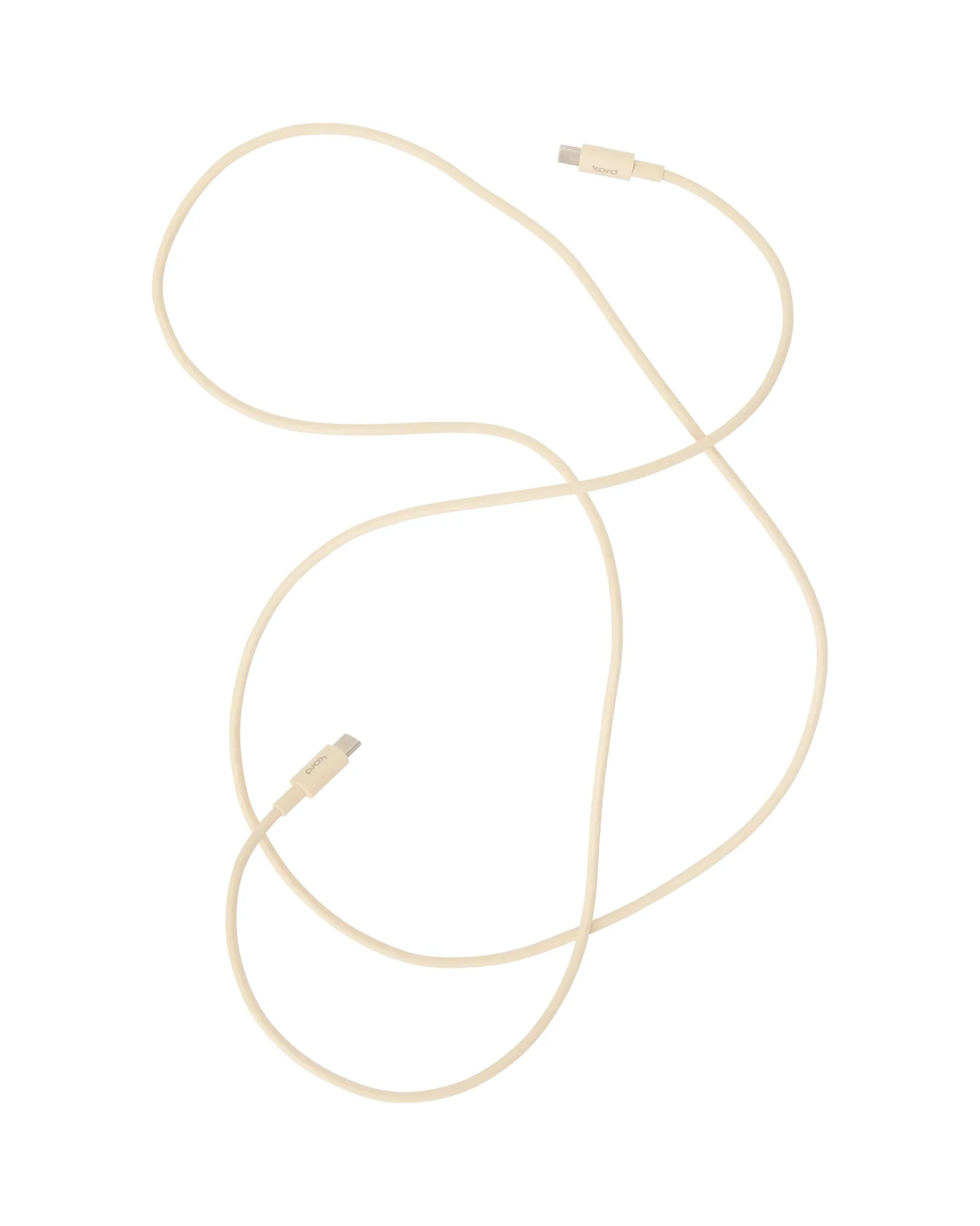 Kord USB-C - USB-C latauskaapeliin 1,8 m, Pearled Ivory Kord