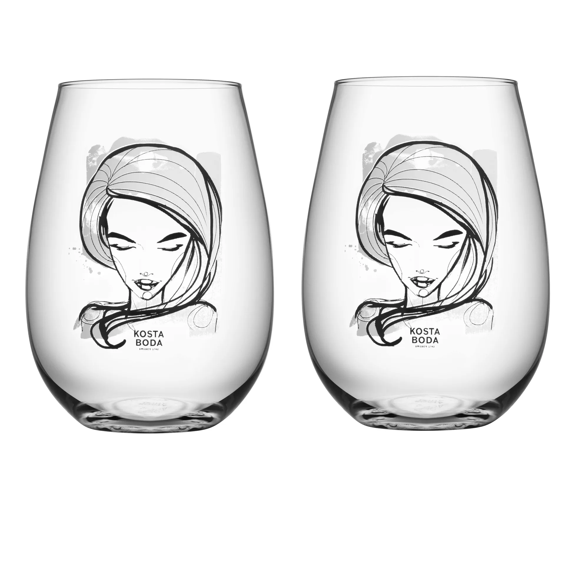 All about you lasi 57 cl 2 kpl, need you (valkoinen) Kosta Boda