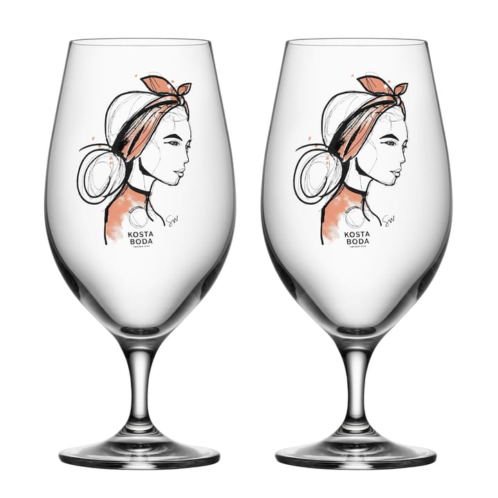 All about you olutlasi 40 cl 2-pakkaus - Near you beer (rusty orange) - Kosta Boda