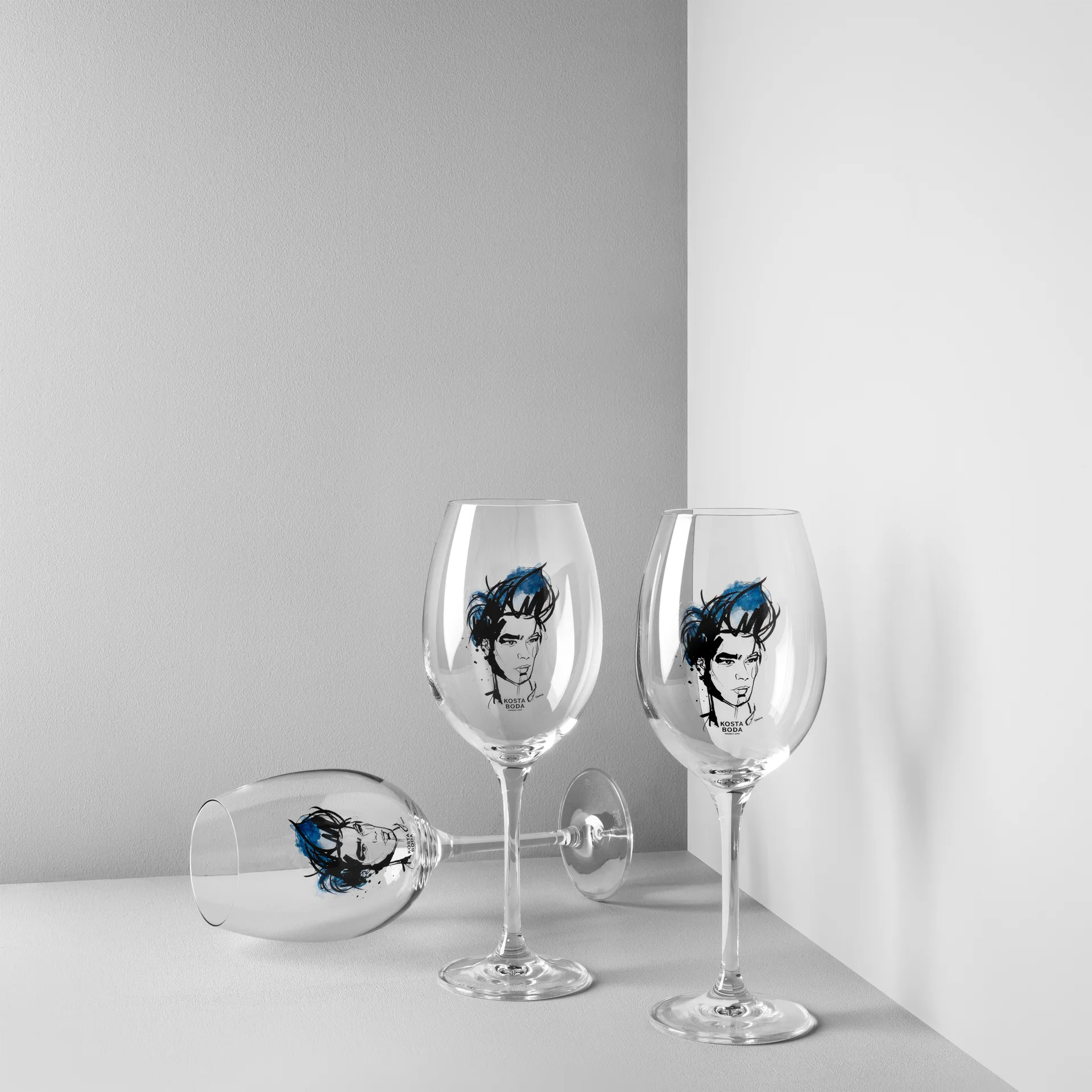 All about you viinilasi 52 cl 2-pakkaus, Miss him (sininen) Kosta Boda