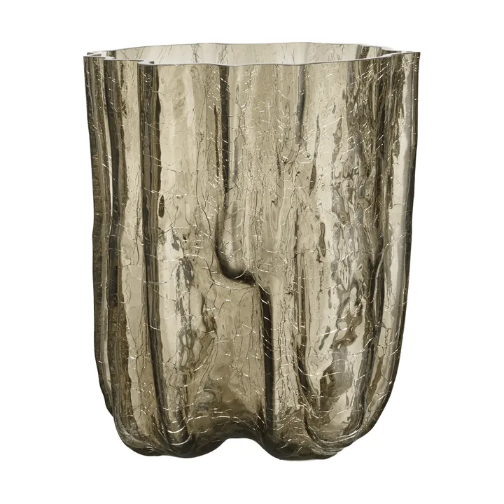 Crackle maljakko 27 cm - taupe - Kosta Boda