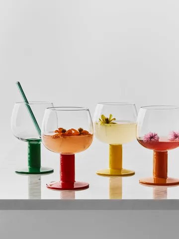 isän lasi - Sekavärit, 40 cl, 4-pack - Kosta Boda