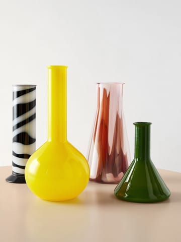Lab erlenmeyer maljakko 30,5 cm - Punainen-valkoinen-pinkki - Kosta Boda