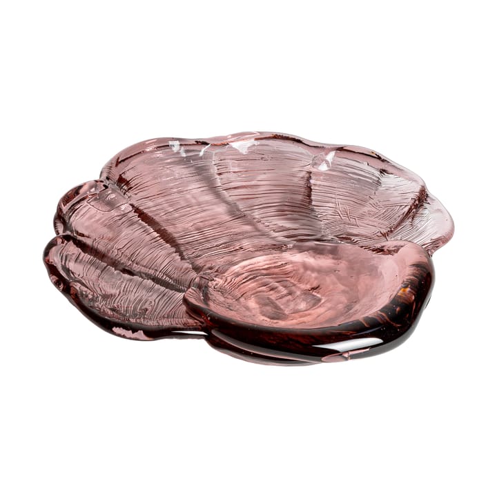 Mattosimpukka taidelasi vati 30 x 33 cm, Vaaleanpunainen Kosta Boda