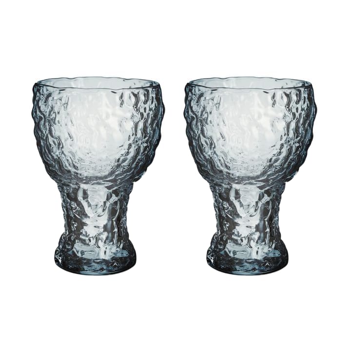 Moss highball lasi pyöreä 42 cl 2-pack - Sininen - Kosta Boda