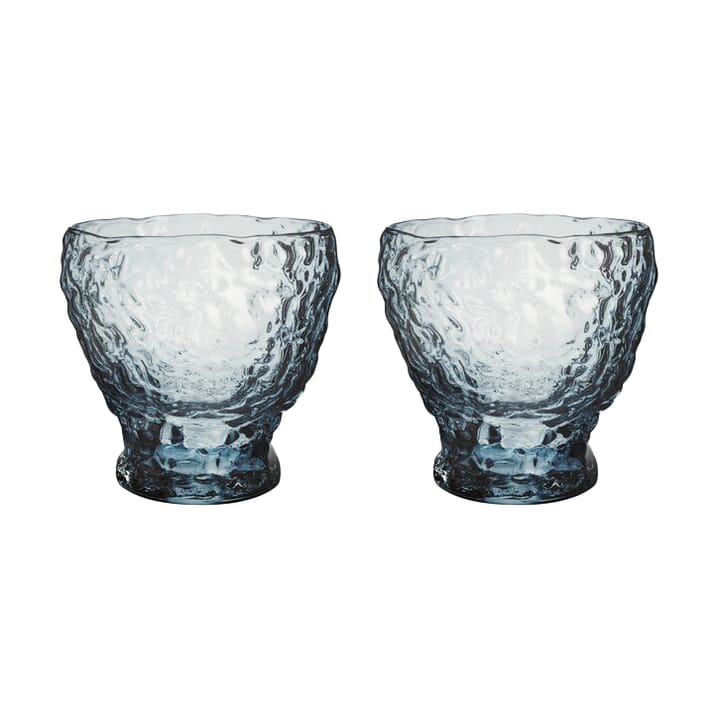 Moss tumbler lasi pyöreä 33 cl 2-pack - Sininen - Kosta Boda