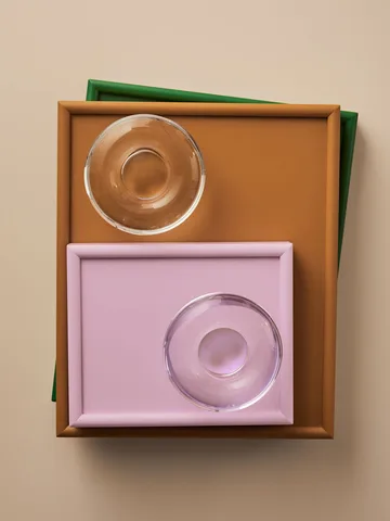 Orion kynttilälyhty Ø11x6,3 cm - Vaaleanpunainen - Kosta Boda