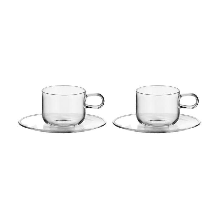 Viva kuppi ja aluslautanen 30 cl 2-pack - Selkeä - Kosta Boda