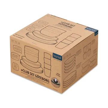 Club Göteborg-serviisi 16 osaa biocirk-termoplastia - Monivärinen - Koziol