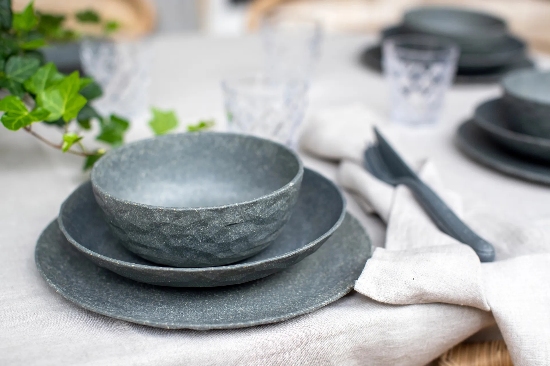 Club kulho Ø16,2 cm 4-pack biokierrätysmuovi, Nature ash grey Koziol