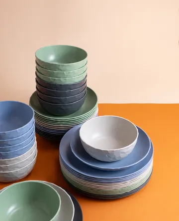 Club kulho Ø16,2 cm 4-pack biokierrätysmuovi - Nature flower blue - Koziol