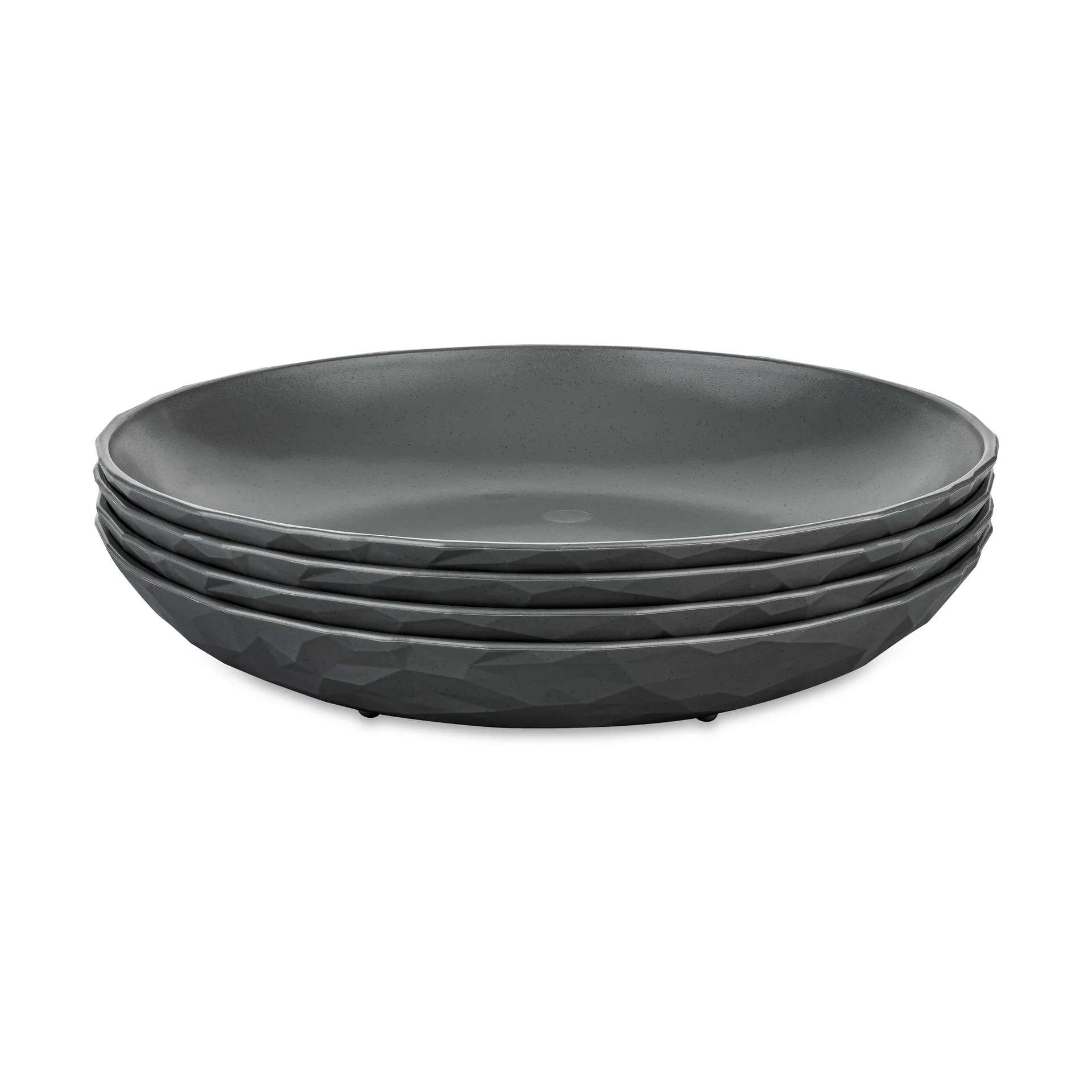 Club syvä lautanen Ø22 cm 4-pack biokierrätysmuovi, Nature ash grey Koziol