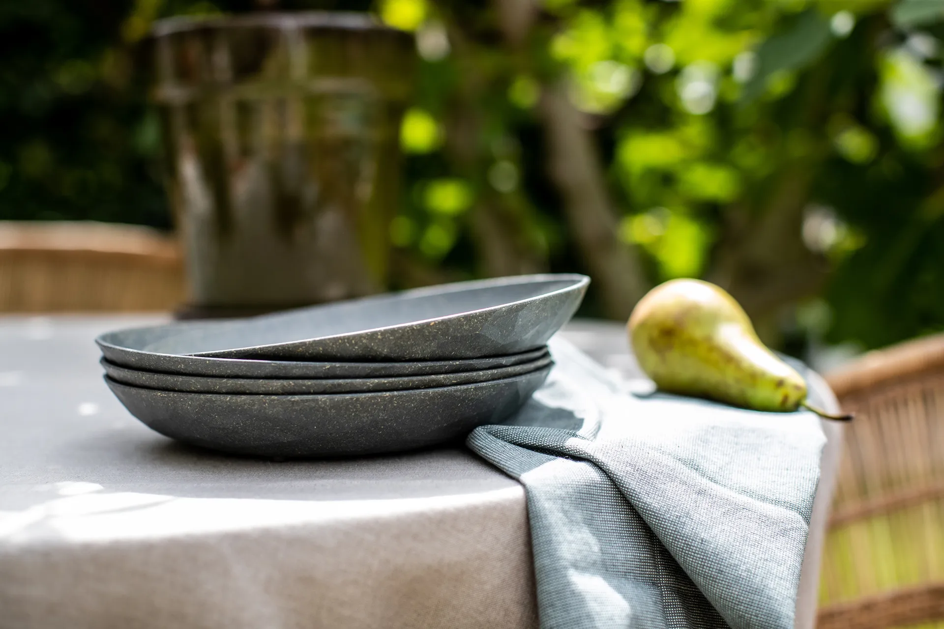 Club syvä lautanen Ø22 cm 4-pack biokierrätysmuovi, Nature ash grey Koziol