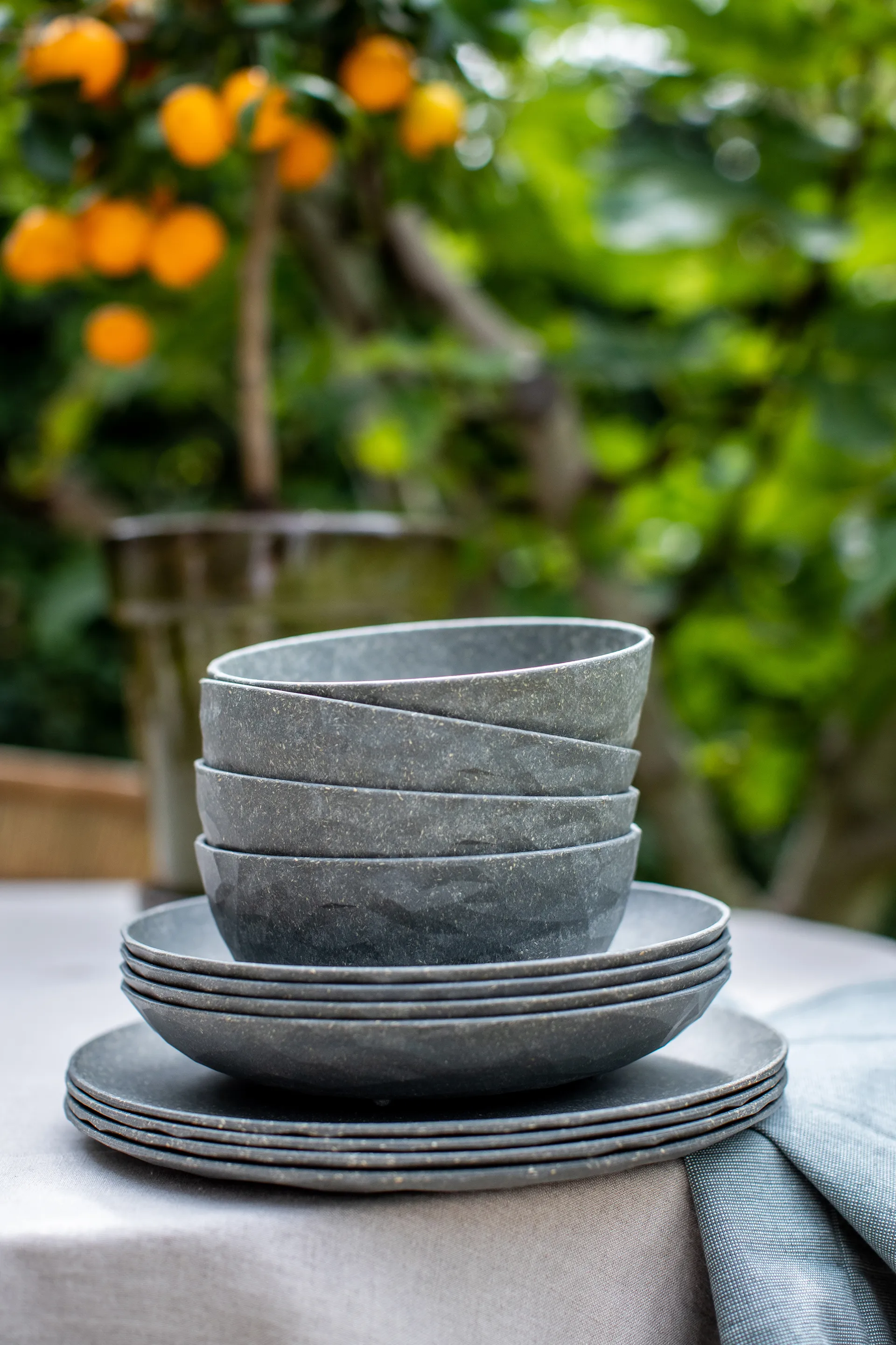 Club syvä lautanen Ø22 cm 4-pack biokierrätysmuovi, Nature ash grey Koziol