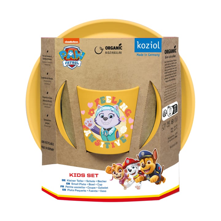Connect Paw Patrol lastenastiasto 3 osaa. - Keltainen - Koziol