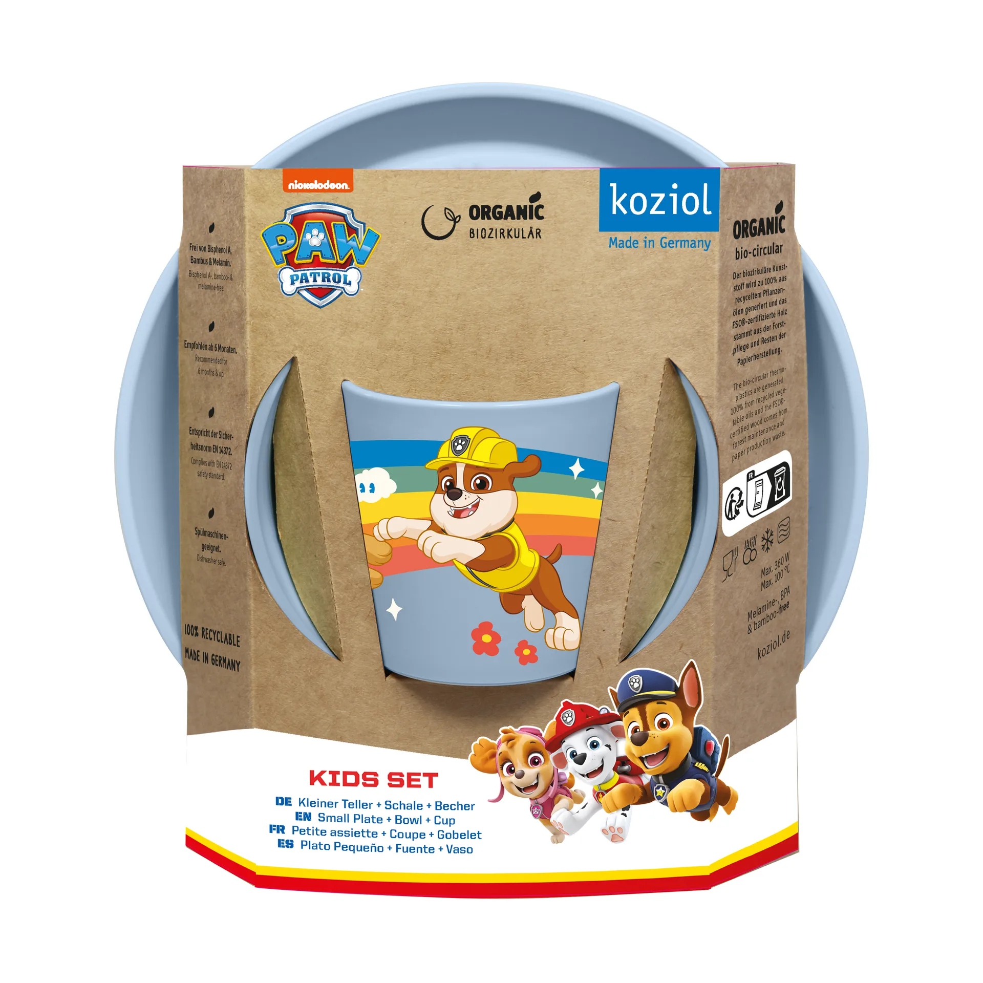 Connect Paw Patrol lastenastiasto 3 osaa., Sininen Koziol