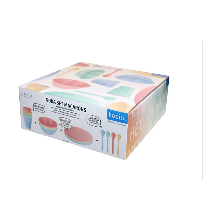 Nora Macarons astiasto 16 osaa., Monivärinen Koziol