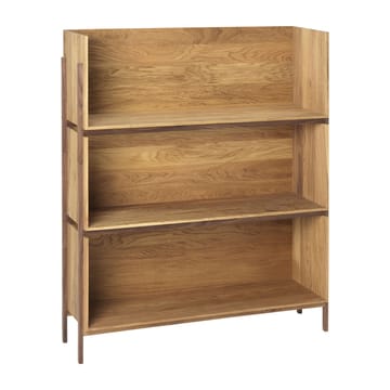 Stack hylly - Oak, add on, tummaksi öljytty saksanpähkinäkiinnike - Kristina Dam Studio