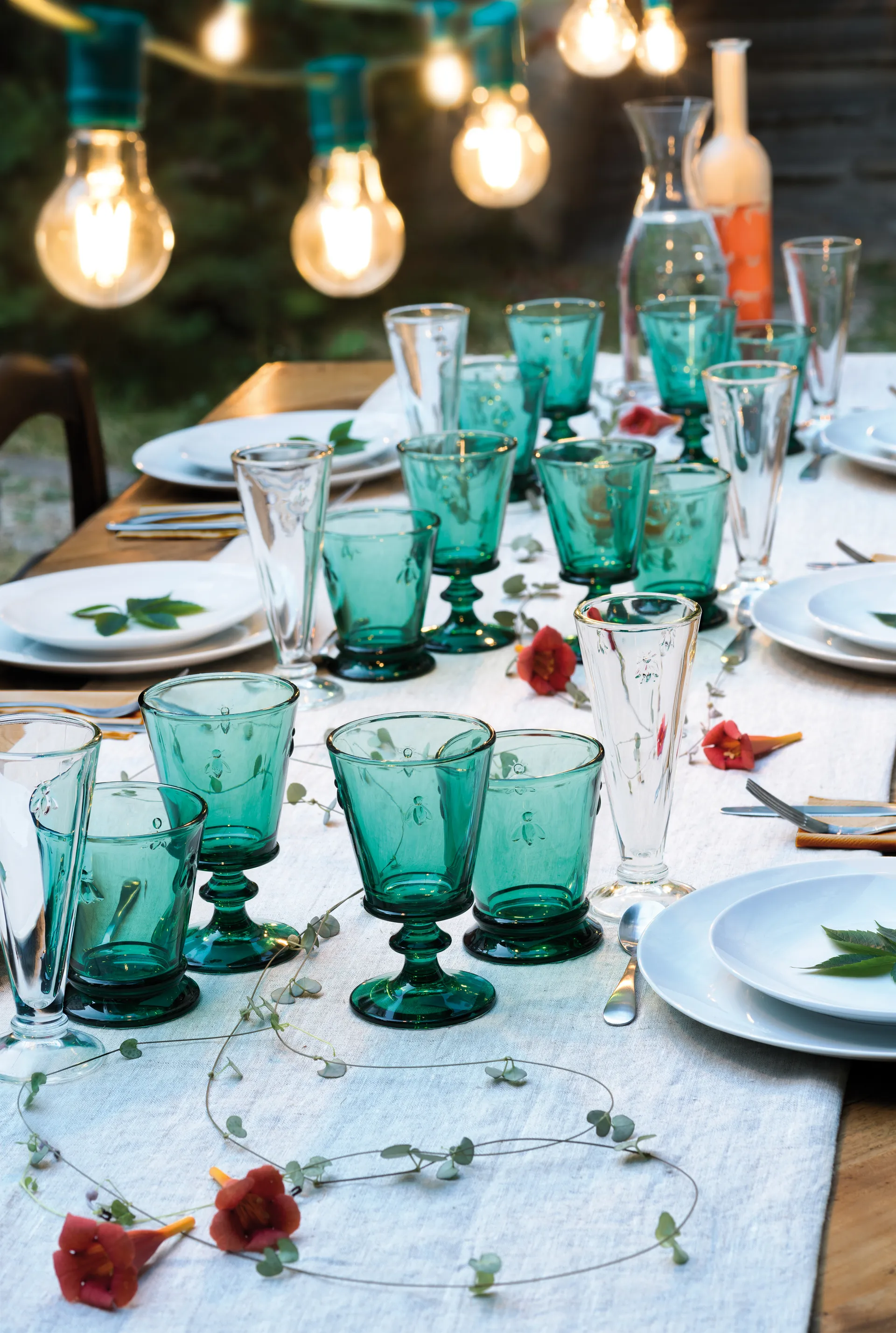 Abeille viinilasi 24 cl 6-pakkaus, Smaragdinvihreä La Rochère