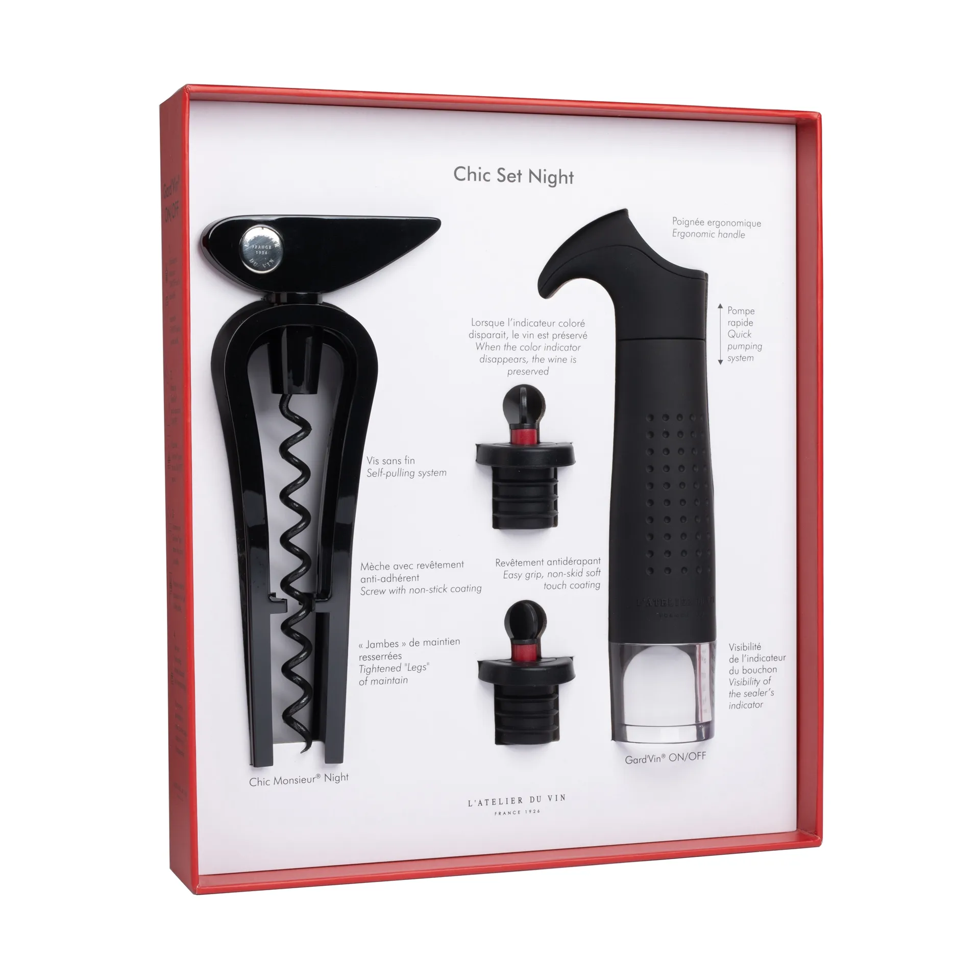 Chic set viinilisäsetti, 4 osaa L'Atelier du Vin