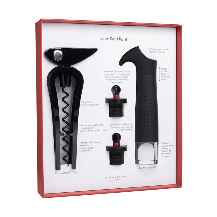 Chic set viinilisäsetti - 4 osaa - L'Atelier du Vin